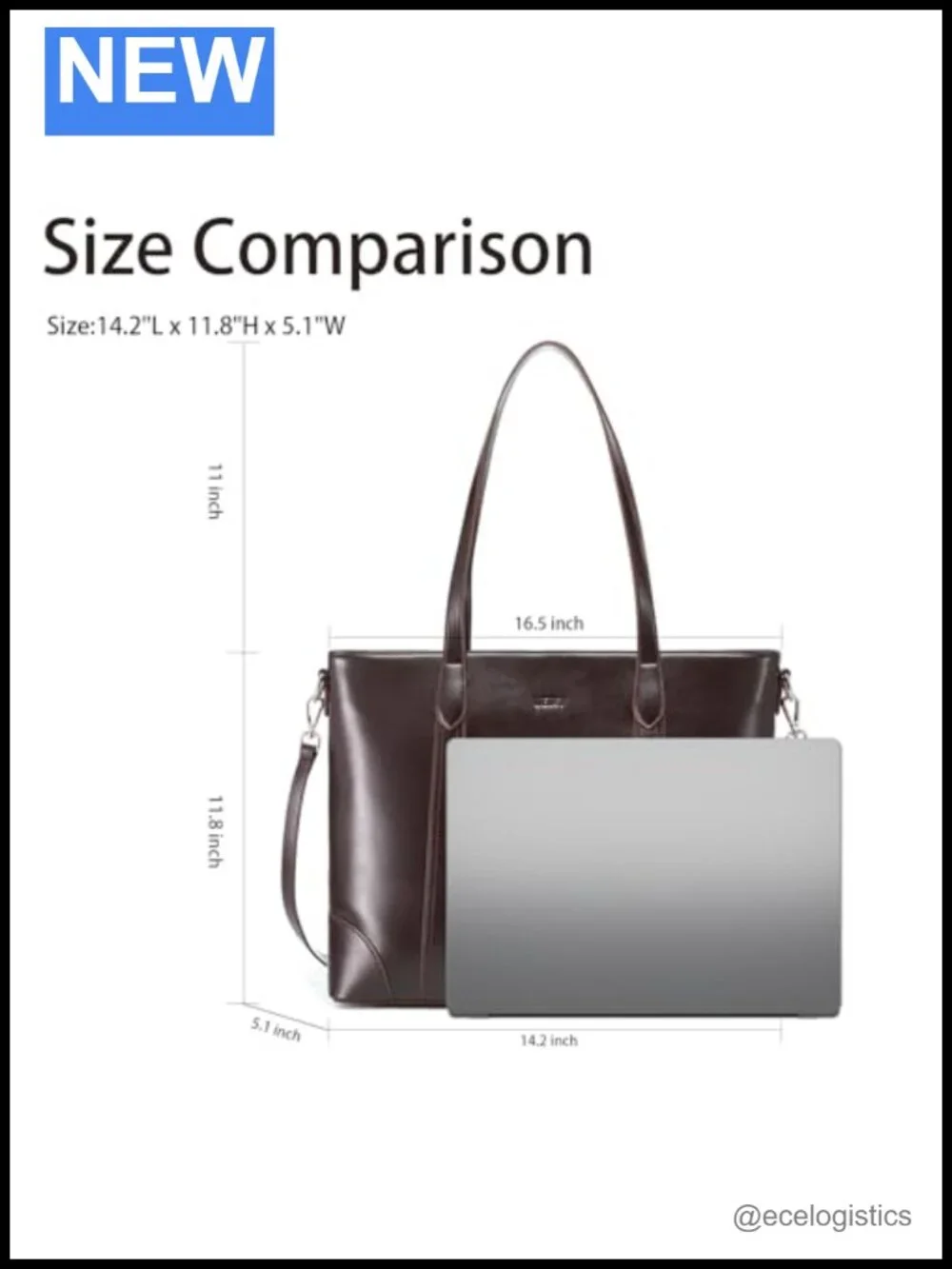 Genuine Leather Tote Bag for Women, Large Tote Purses with Zipper, Work